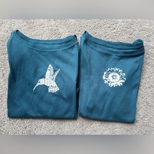 Talbots Bundle of Two Long Sleeve Tshirts 100% Cotton